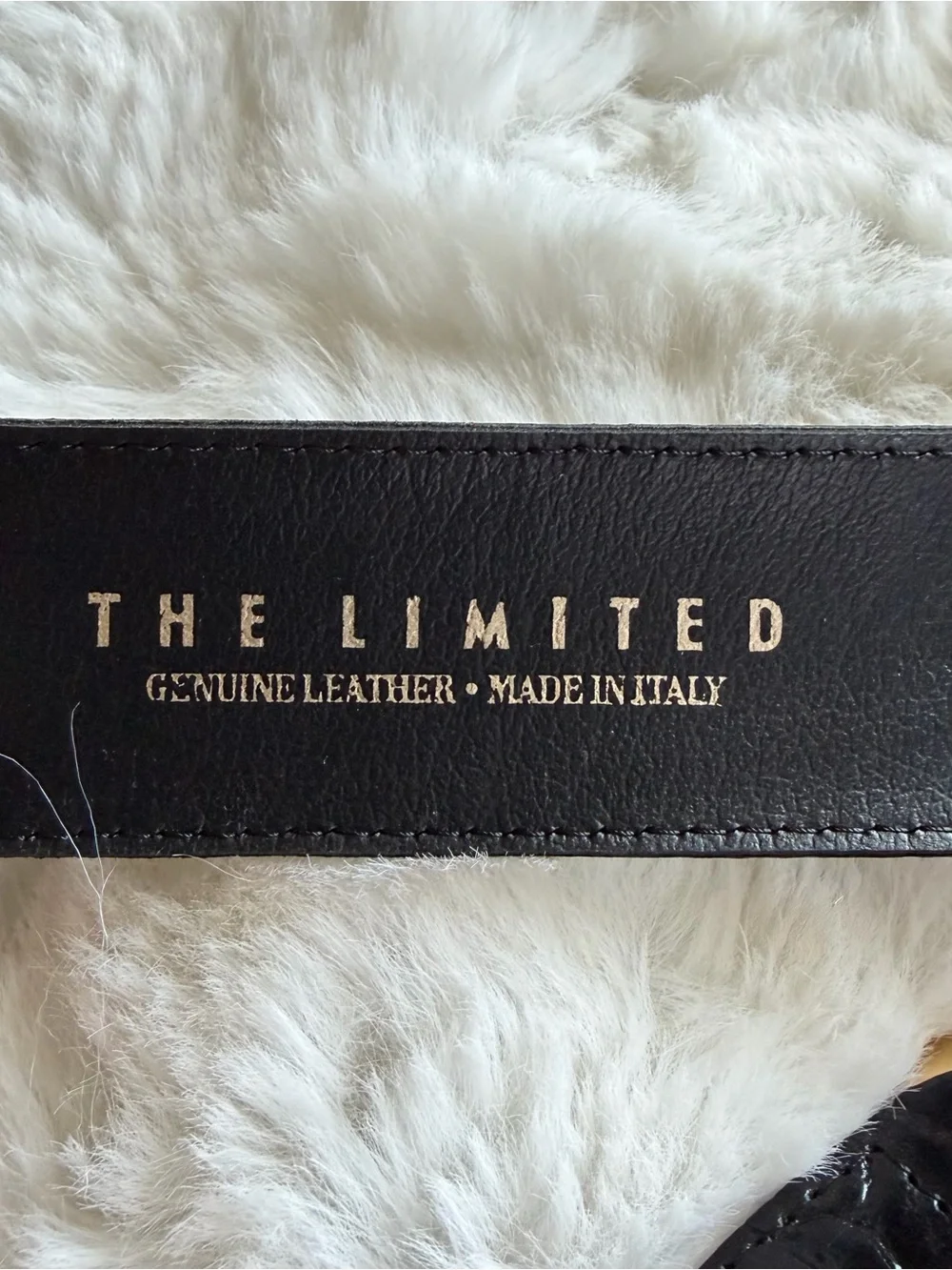 The Limited Black Genuine Leather Chain Belt Gold Hardware Size S Made Italy